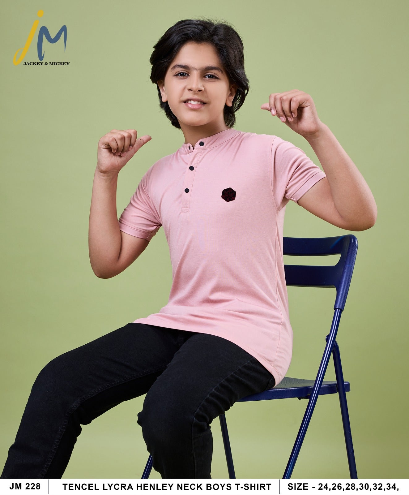 Jm 228 Jackey N Mickey Tencil Lycra Boys Tshirt Wholesale Price