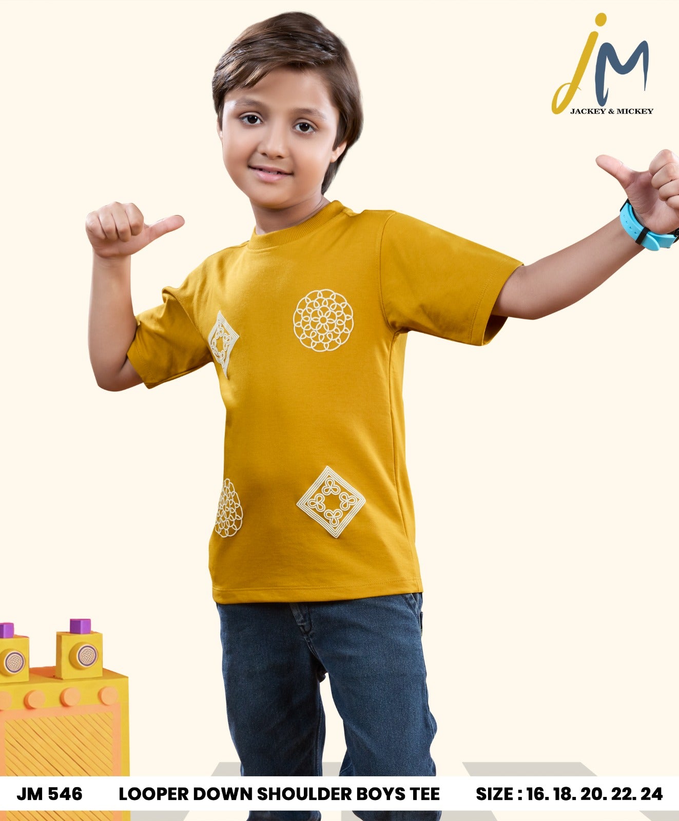 Jm 546 Jackey N Mickey Looper Boys Tshirt Manufacturer Gujarat
