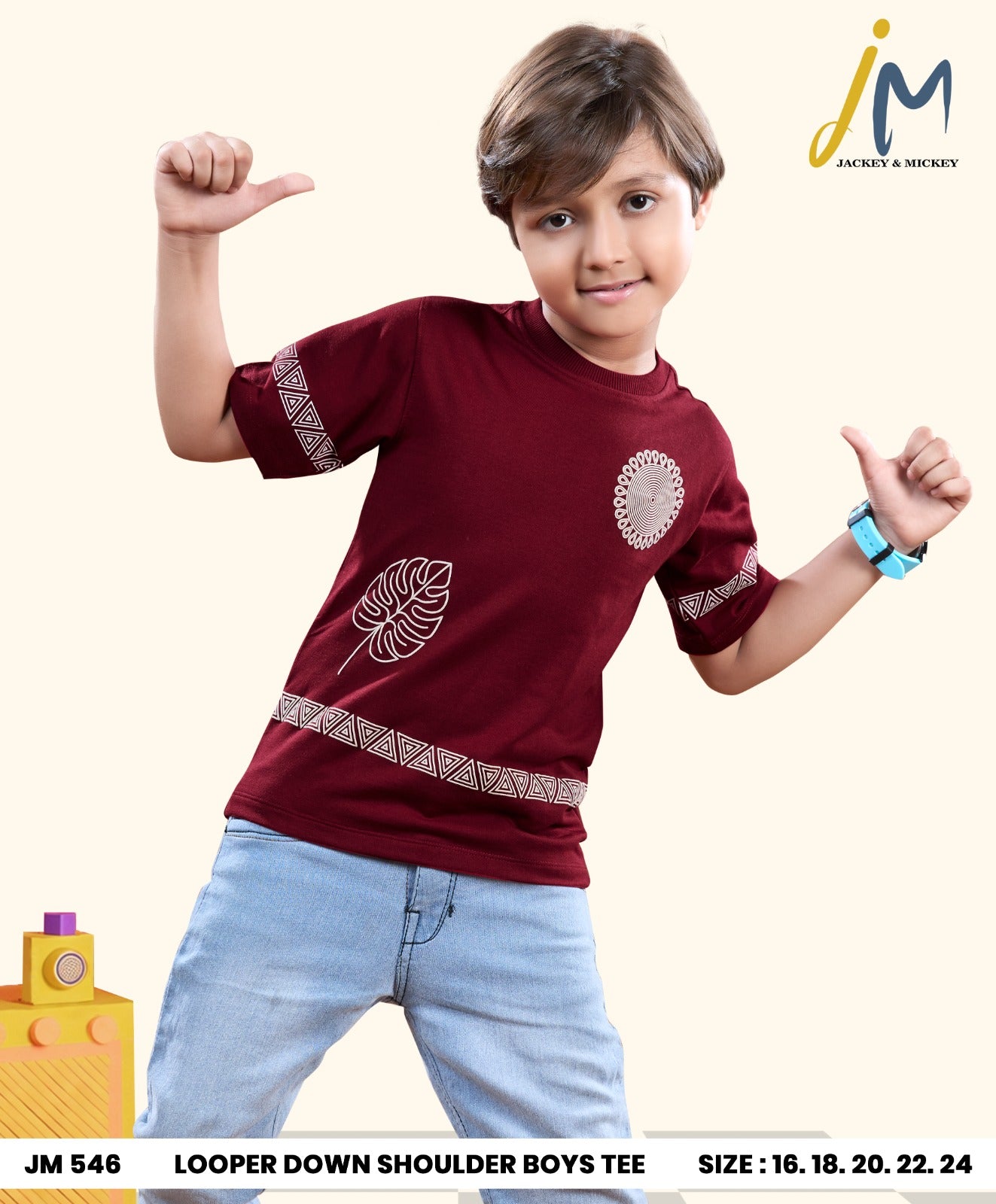 Jm 546 Jackey N Mickey Looper Boys Tshirt Manufacturer Gujarat