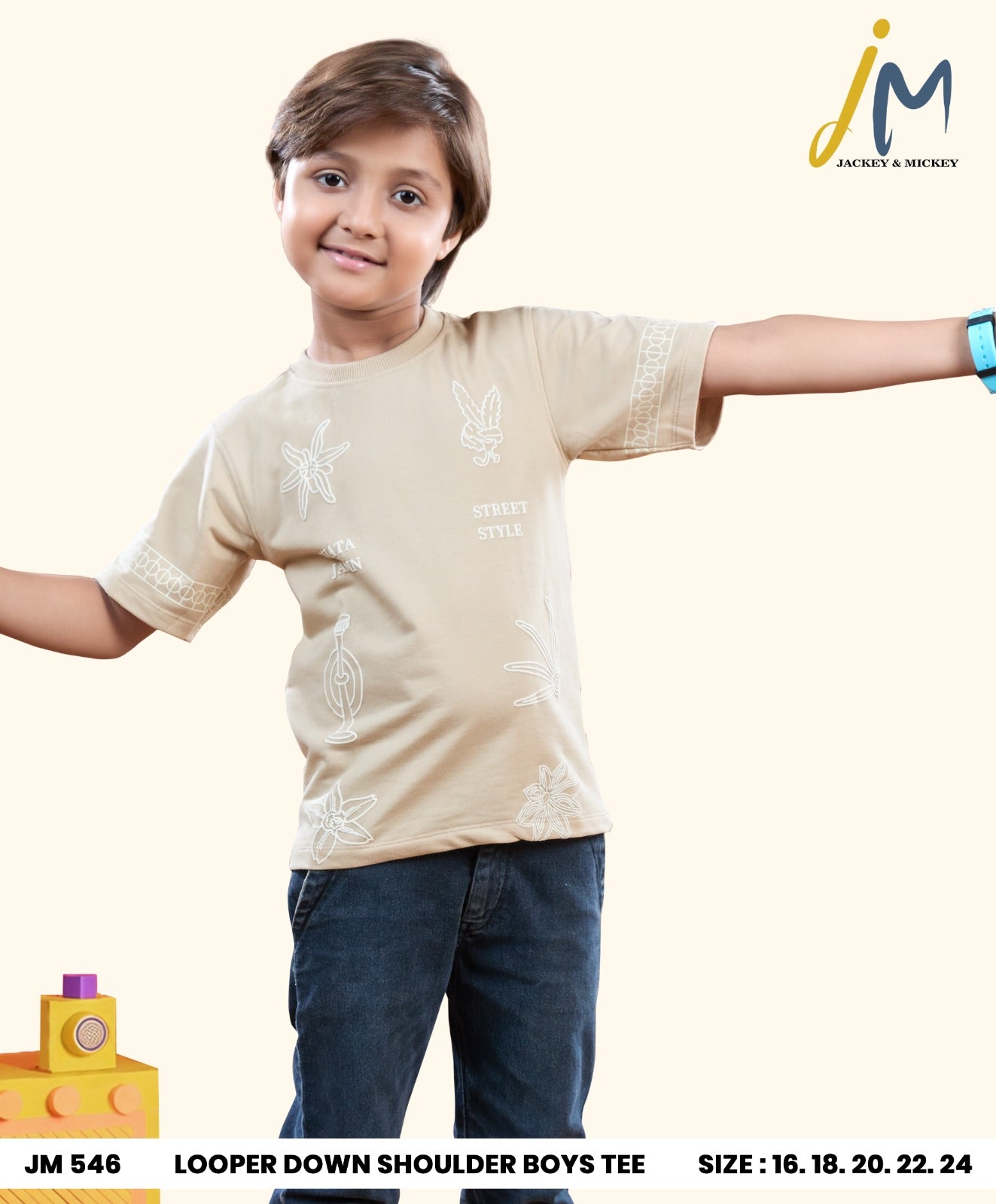 Jm 546 Jackey N Mickey Looper Boys Tshirt Manufacturer Gujarat