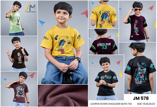 Jm 578 Jackey N Mickey Looper Boys Tshirt Manufacturer Ahmedabad