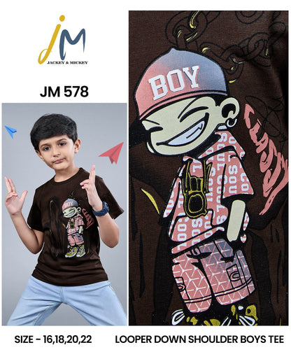 Jm 578 Jackey N Mickey Looper Boys Tshirt Manufacturer Ahmedabad