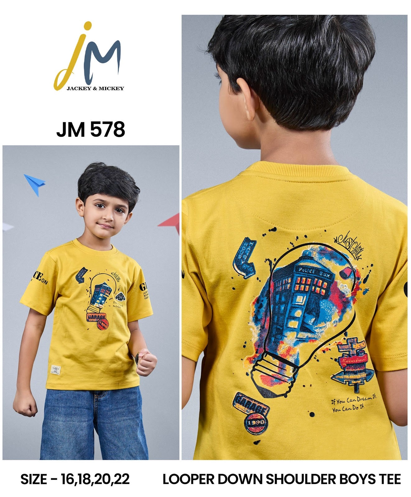 Jm 578 Jackey N Mickey Looper Boys Tshirt Manufacturer Ahmedabad