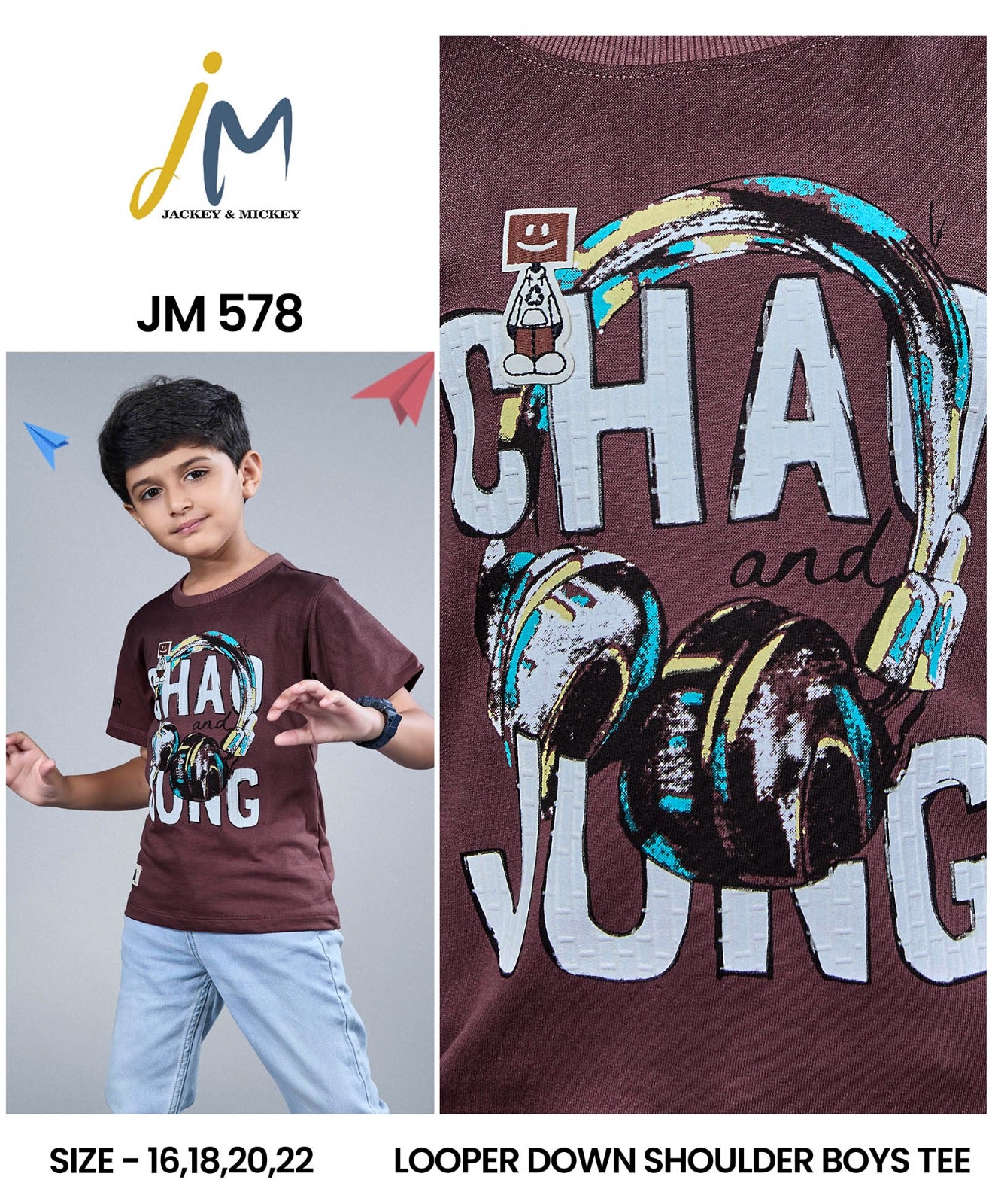 Jm 578 Jackey N Mickey Looper Boys Tshirt Manufacturer Ahmedabad