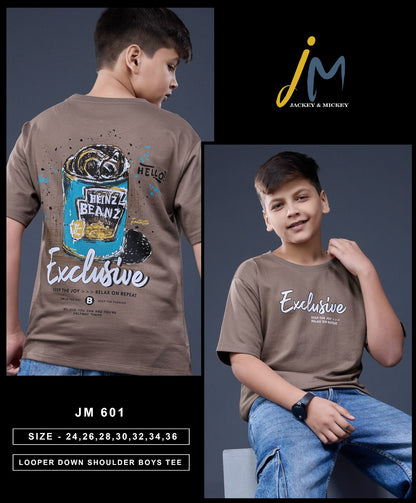 Jm 601 Jackey N Mickey Looper Boys Tshirt Exporter India