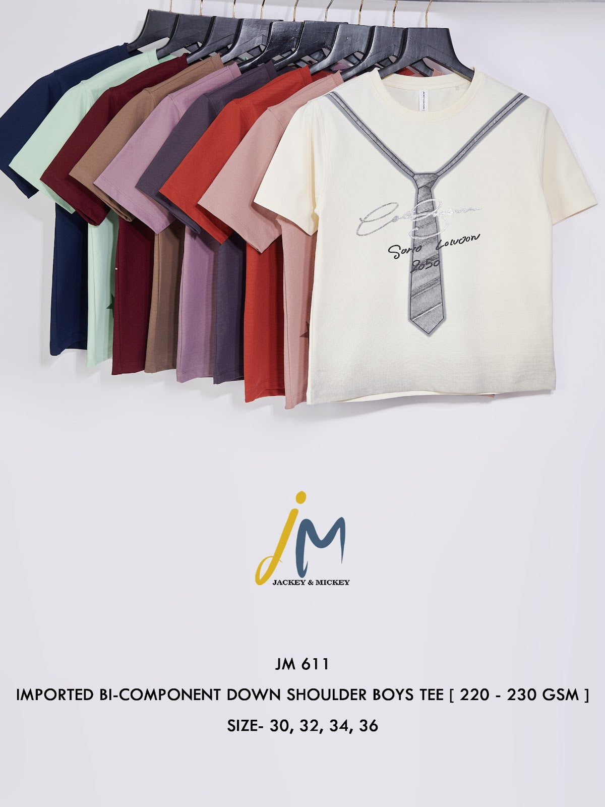 Jm 611 Drop Shoulder Jackey N Mickey Knit Boys Tshirt Wholesale