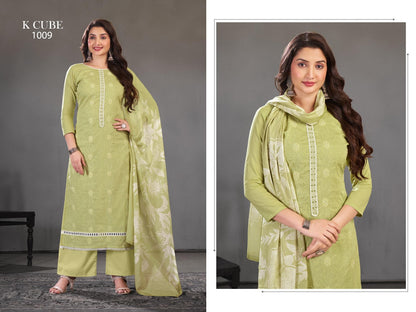 Joban 1009 K Cube Cotton Plazzo Style Suits Wholesaler India