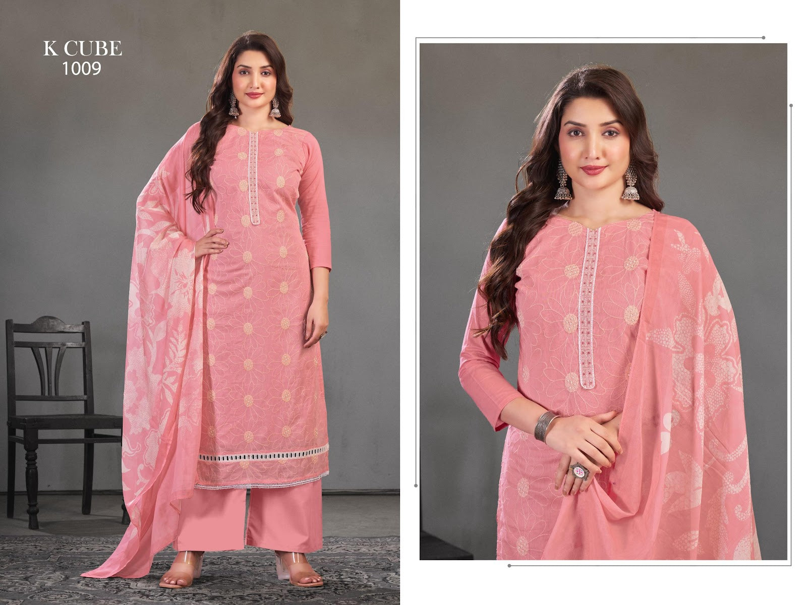 Joban 1009 K Cube Cotton Plazzo Style Suits Wholesaler India