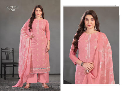 Joban 1009 K Cube Cotton Plazzo Style Suits Wholesaler India