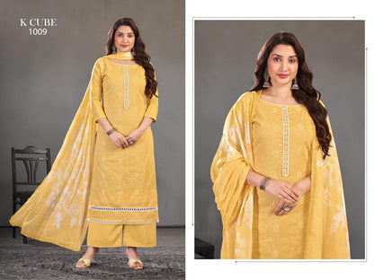 Joban 1009 K Cube Cotton Plazzo Style Suits Wholesaler India
