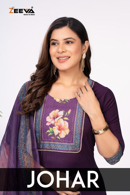 Johar Zeeva Readymade Pant Style Suits Wholesale Rate
