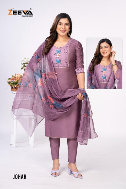 Johar Zeeva Readymade Pant Style Suits Wholesale Rate