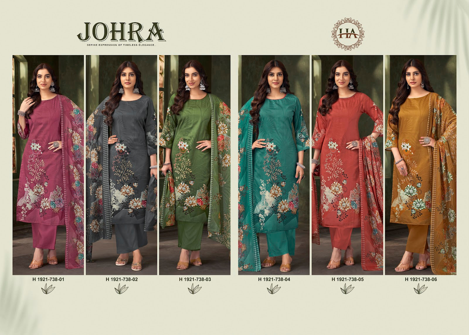 Johra Harshit Fashion Zam Cotton Pant Style Suits Exporter Gujarat