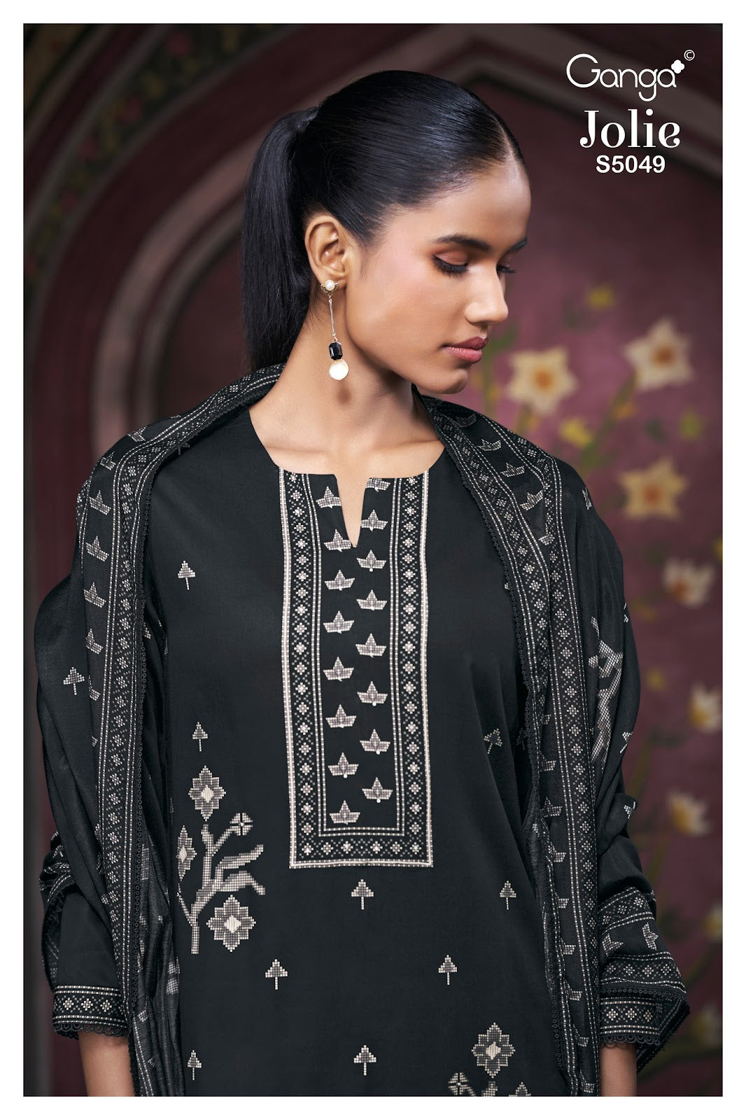 Jolie S5049 Ganga Cotton Satin Pant Style Suits Wholesale Price