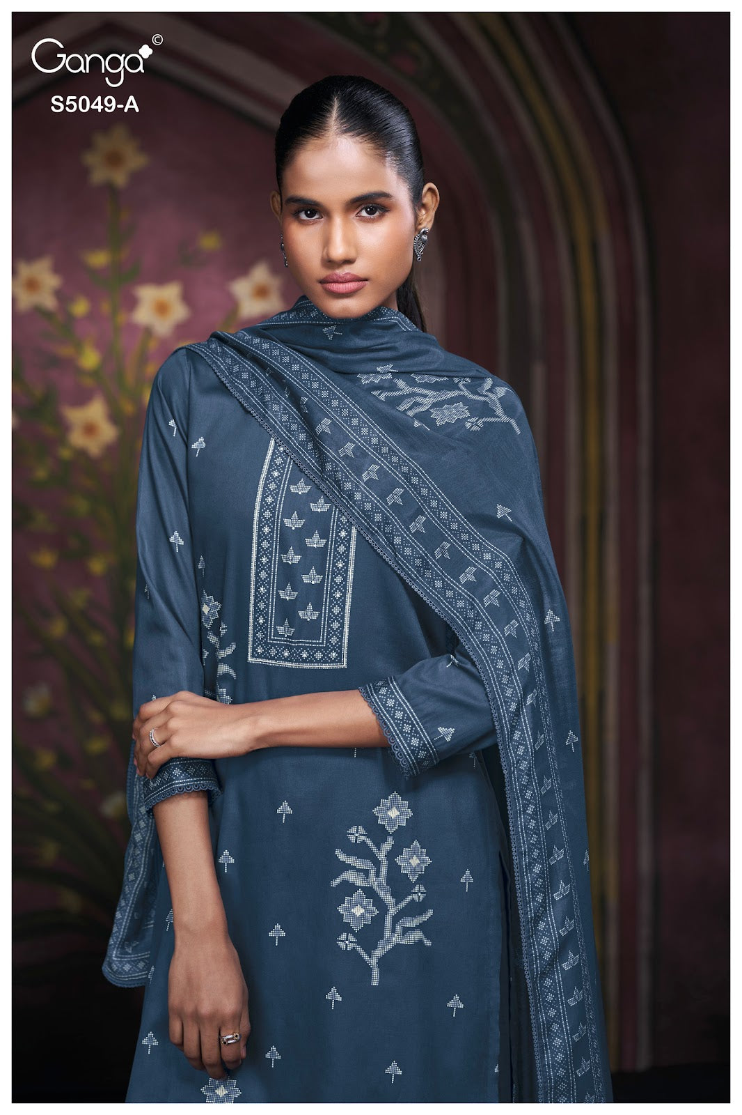 Jolie S5049 Ganga Cotton Satin Pant Style Suits Wholesale Price