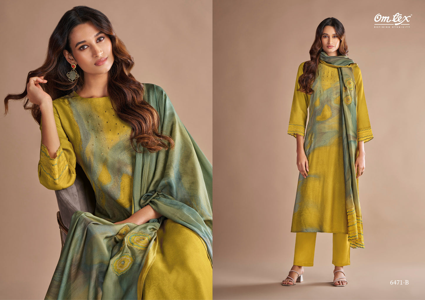 Jolixa 6471 Omtex Silk Pashmina Suits Wholesale Price