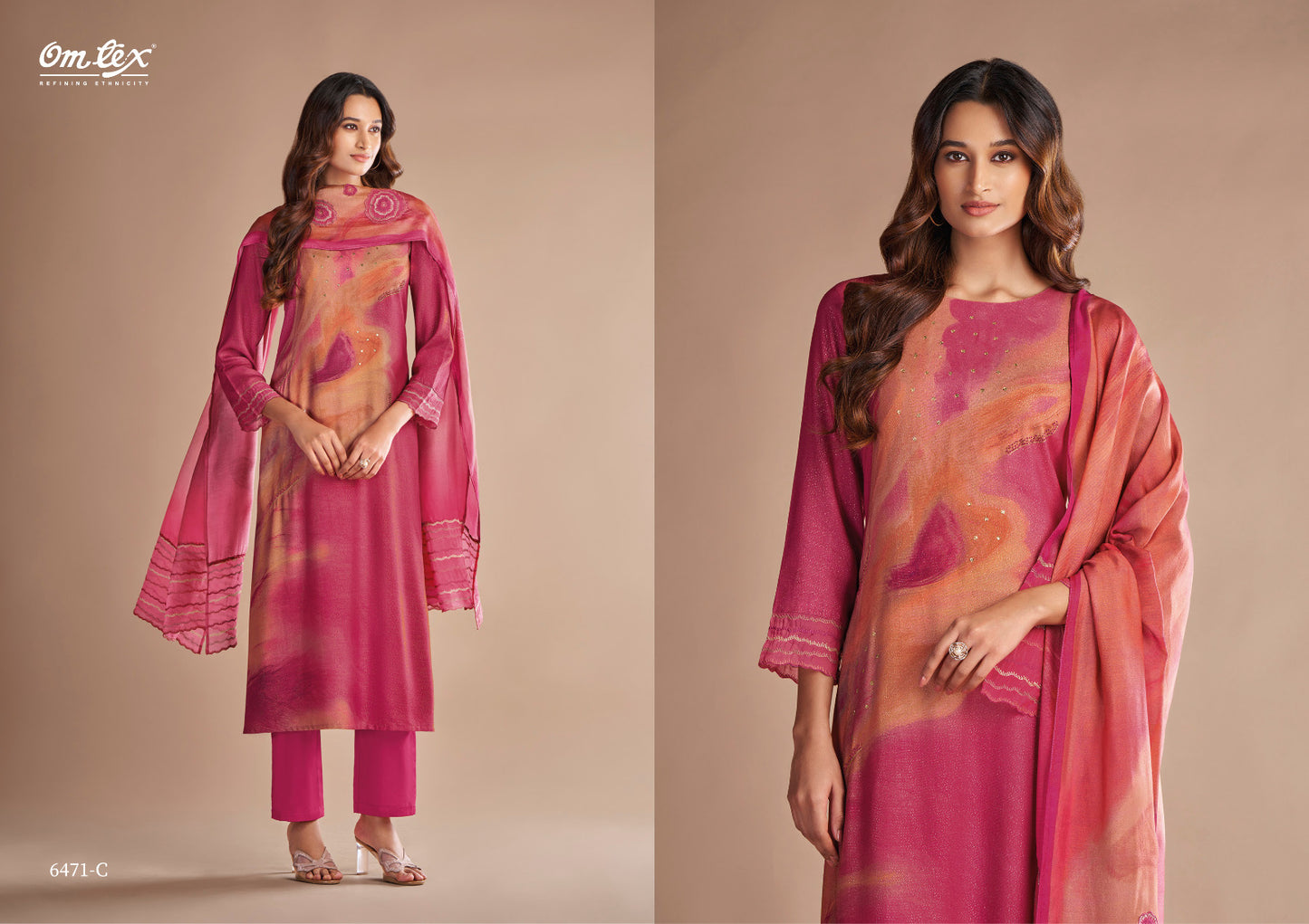 Jolixa 6471 Omtex Silk Pashmina Suits Wholesale Price