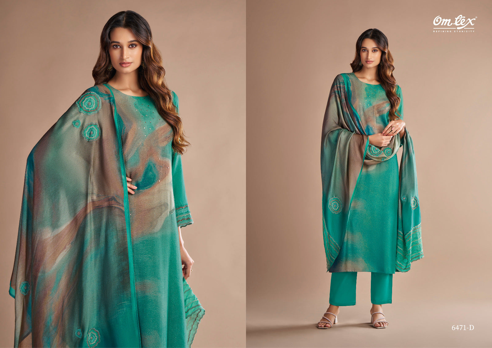 Jolixa 6471 Omtex Silk Pashmina Suits Wholesale Price