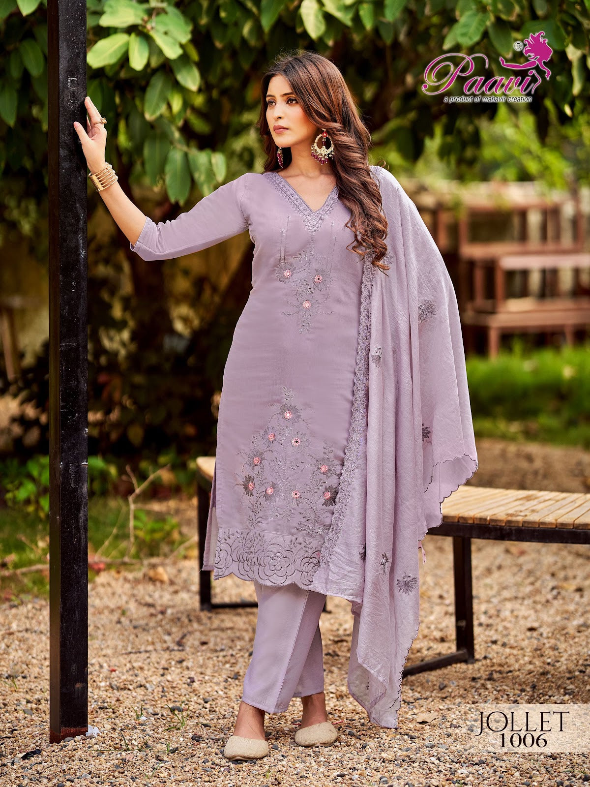 Jollet Paavi Mal Chanderi Readymade Pant Style Suits Wholesaler India