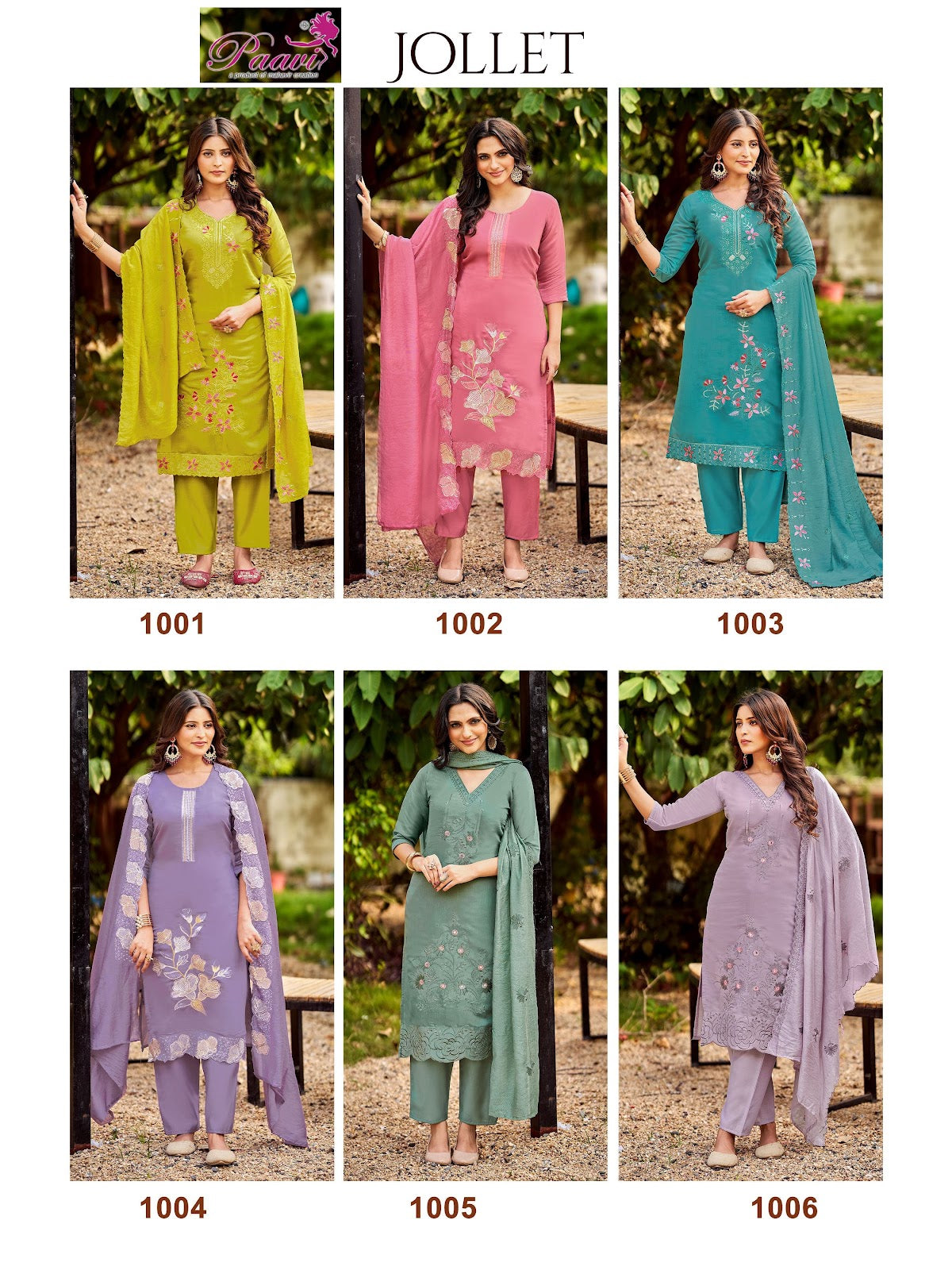Jollet Paavi Mal Chanderi Readymade Pant Style Suits Wholesaler India
