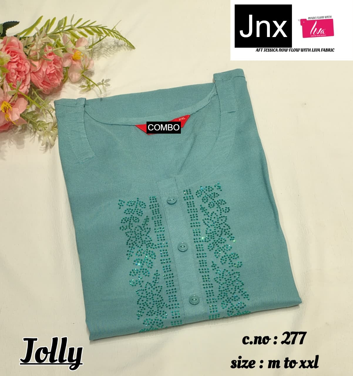 Jolly Jnx Liva Rayon Straight Cut Kurtis Exporter Gujarat