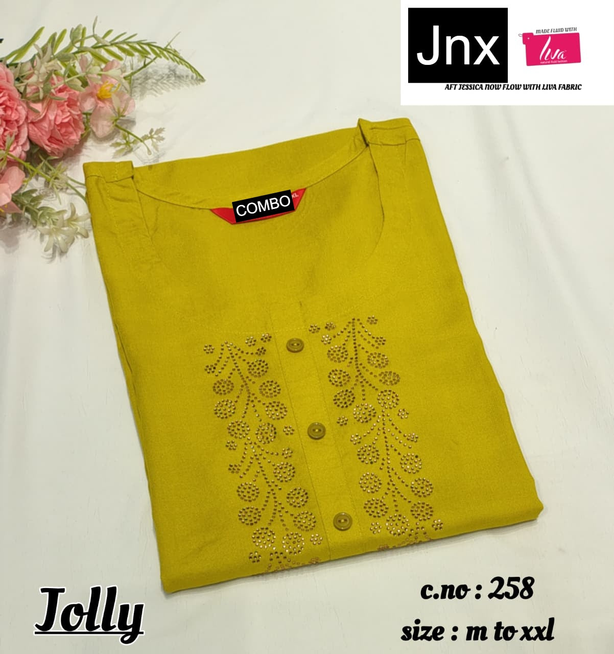Jolly Jnx Liva Rayon Straight Cut Kurtis Exporter Gujarat