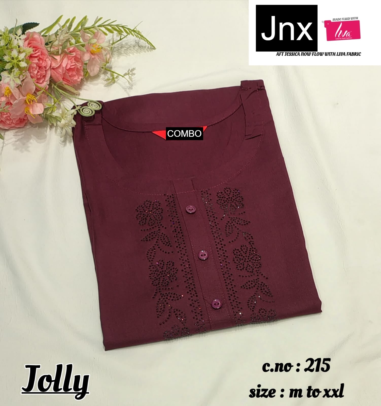 Jolly Jnx Liva Rayon Straight Cut Kurtis Exporter Gujarat
