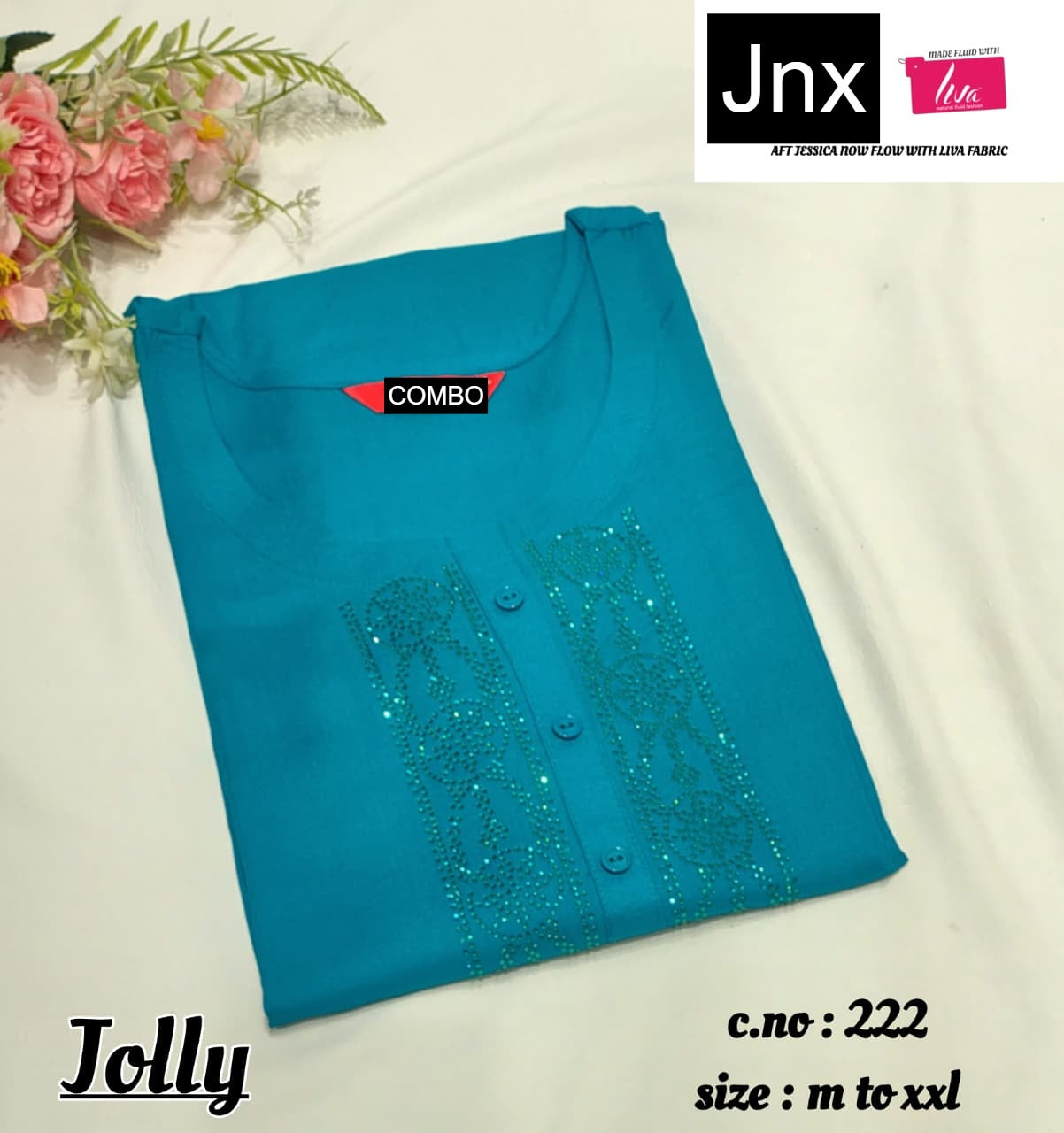 Jolly Jnx Liva Rayon Straight Cut Kurtis Exporter Gujarat