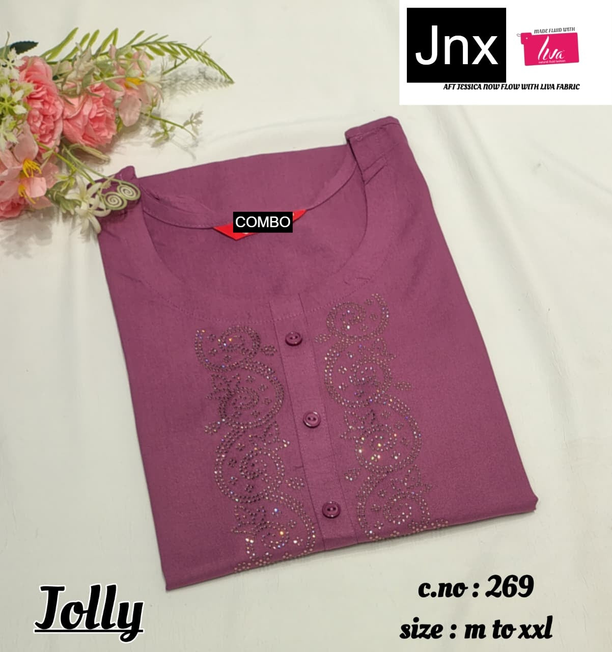 Jolly Jnx Liva Rayon Straight Cut Kurtis Exporter Gujarat