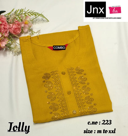 Jolly Jnx Liva Rayon Straight Cut Kurtis Exporter Gujarat
