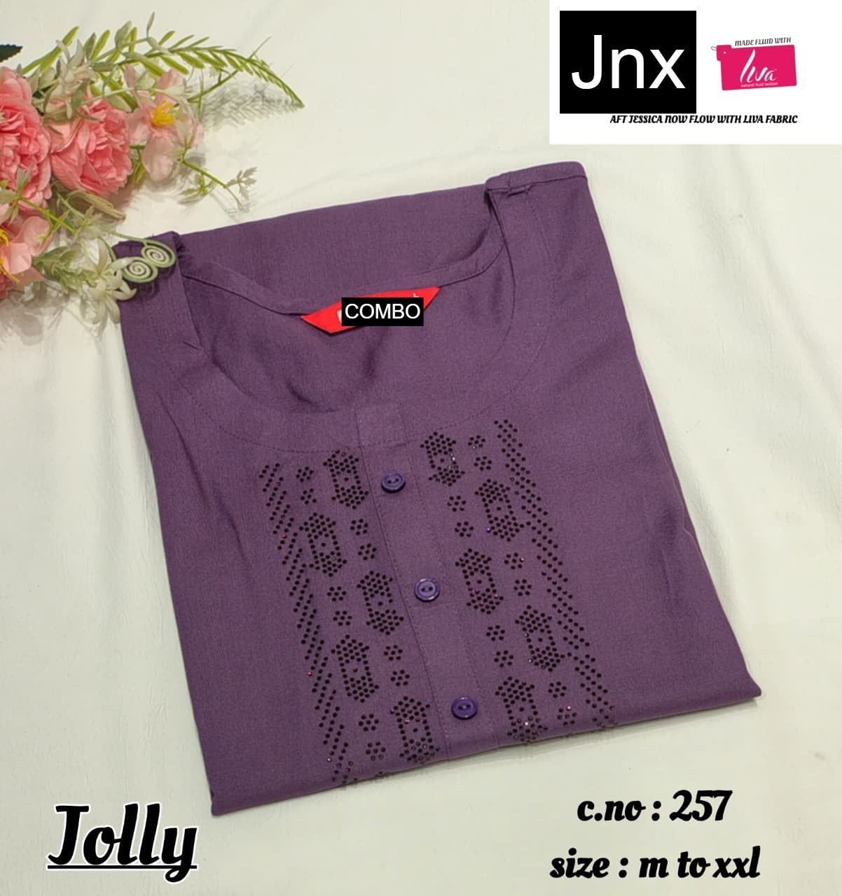 Jolly Jnx Liva Rayon Straight Cut Kurtis Exporter Gujarat
