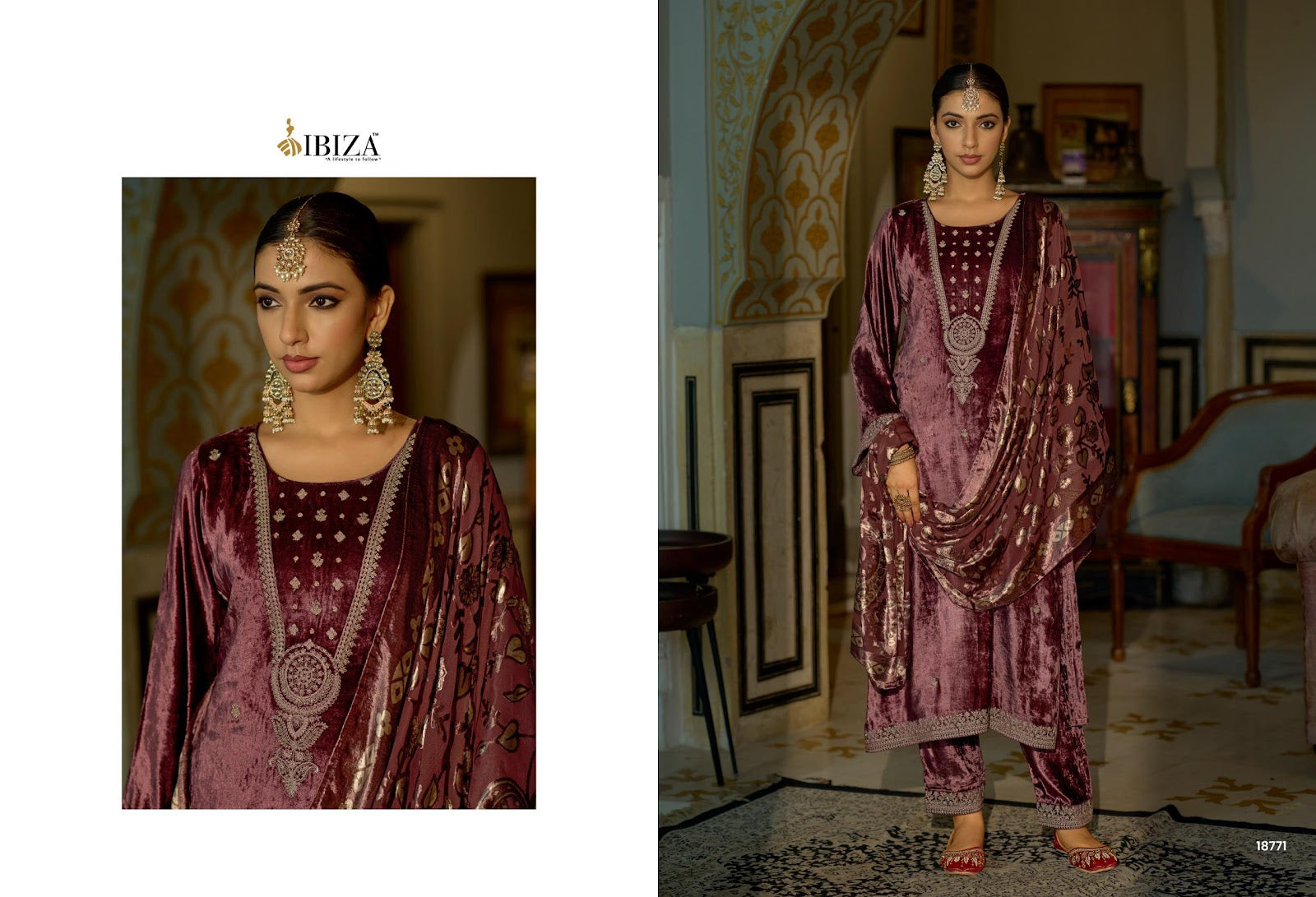 Jonem Ibiza Pure Viscose Velvet Suits Wholesale