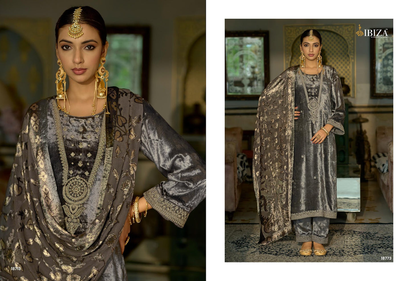 Jonem Ibiza Pure Viscose Velvet Suits Wholesale