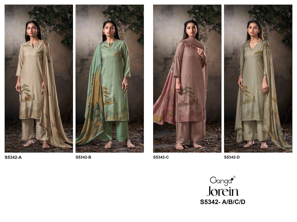 Jorein S5342 Ganga Wool Pashmina Suits Manufacturer