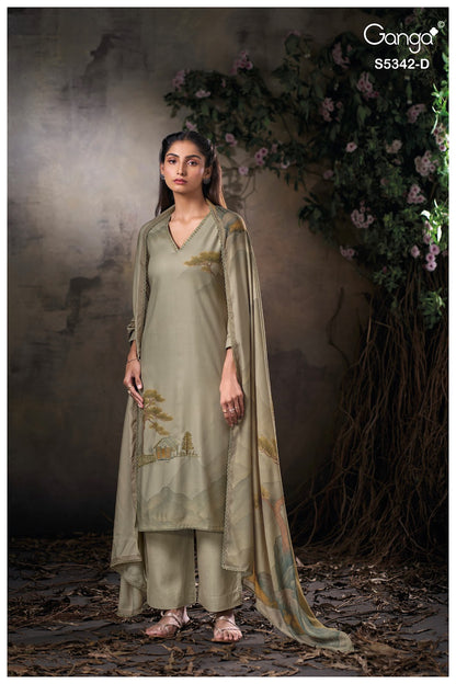 Jorein S5342 Ganga Wool Pashmina Suits Manufacturer