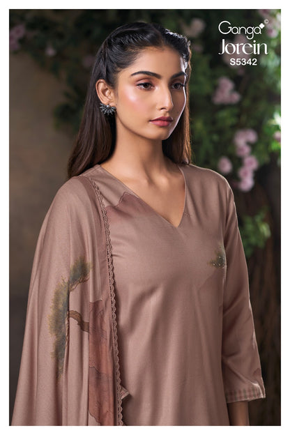 Jorein S5342 Ganga Wool Pashmina Suits Manufacturer