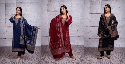 Jorina Naariti Jacquard Pashmina Suits Manufacturer India