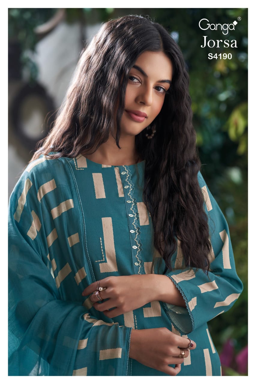 Jorsa 4190 Ganga Plazzo Style Suits Manufacturer India