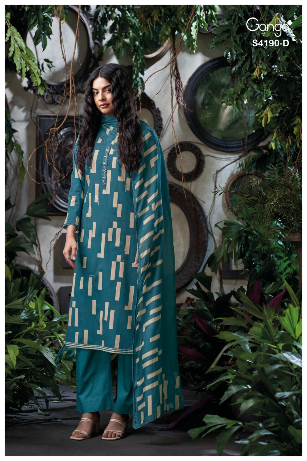 Jorsa 4190 Ganga Plazzo Style Suits Manufacturer India