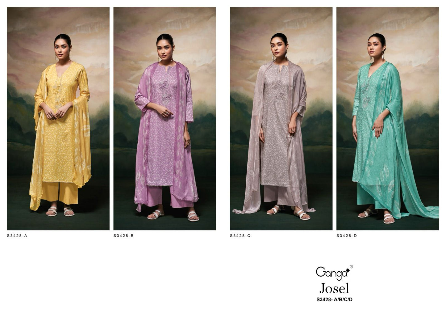 Josel Ganga Premium Cotton Plazzo Style Suits Exporter Gujarat