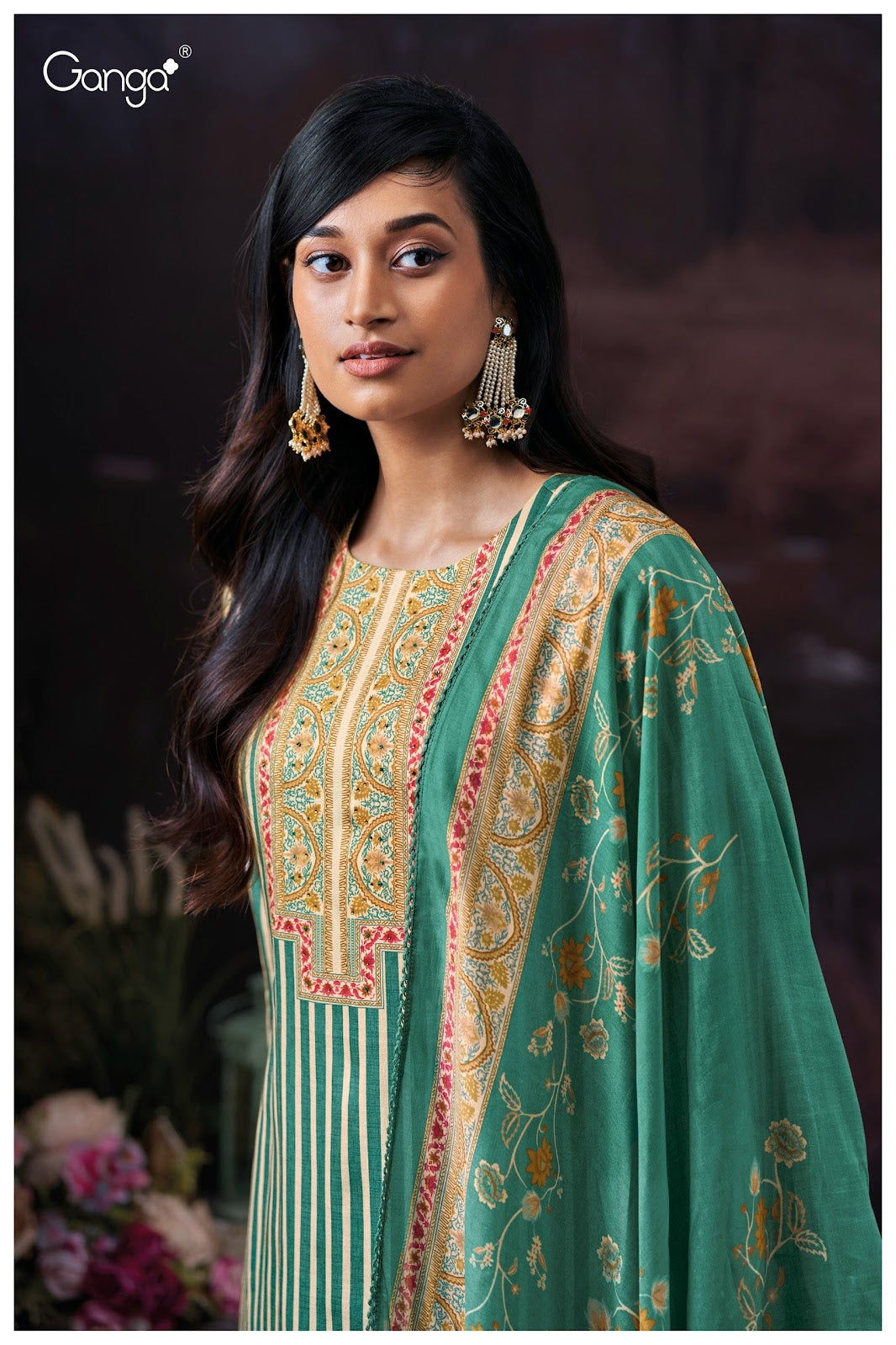 Josette 3883 Ganga Premium Cotton Plazzo Style Suits Exporter India