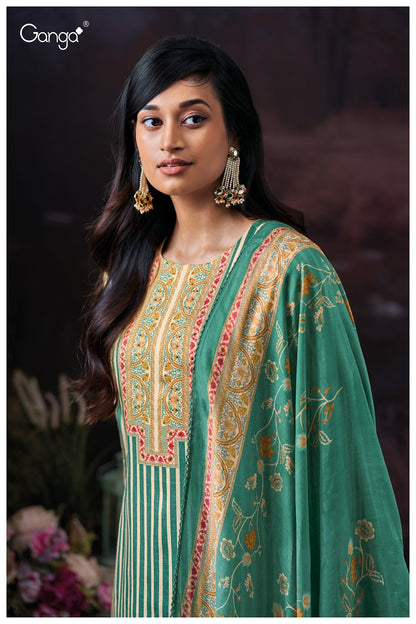 Josette 3883 Ganga Premium Cotton Plazzo Style Suits Exporter India