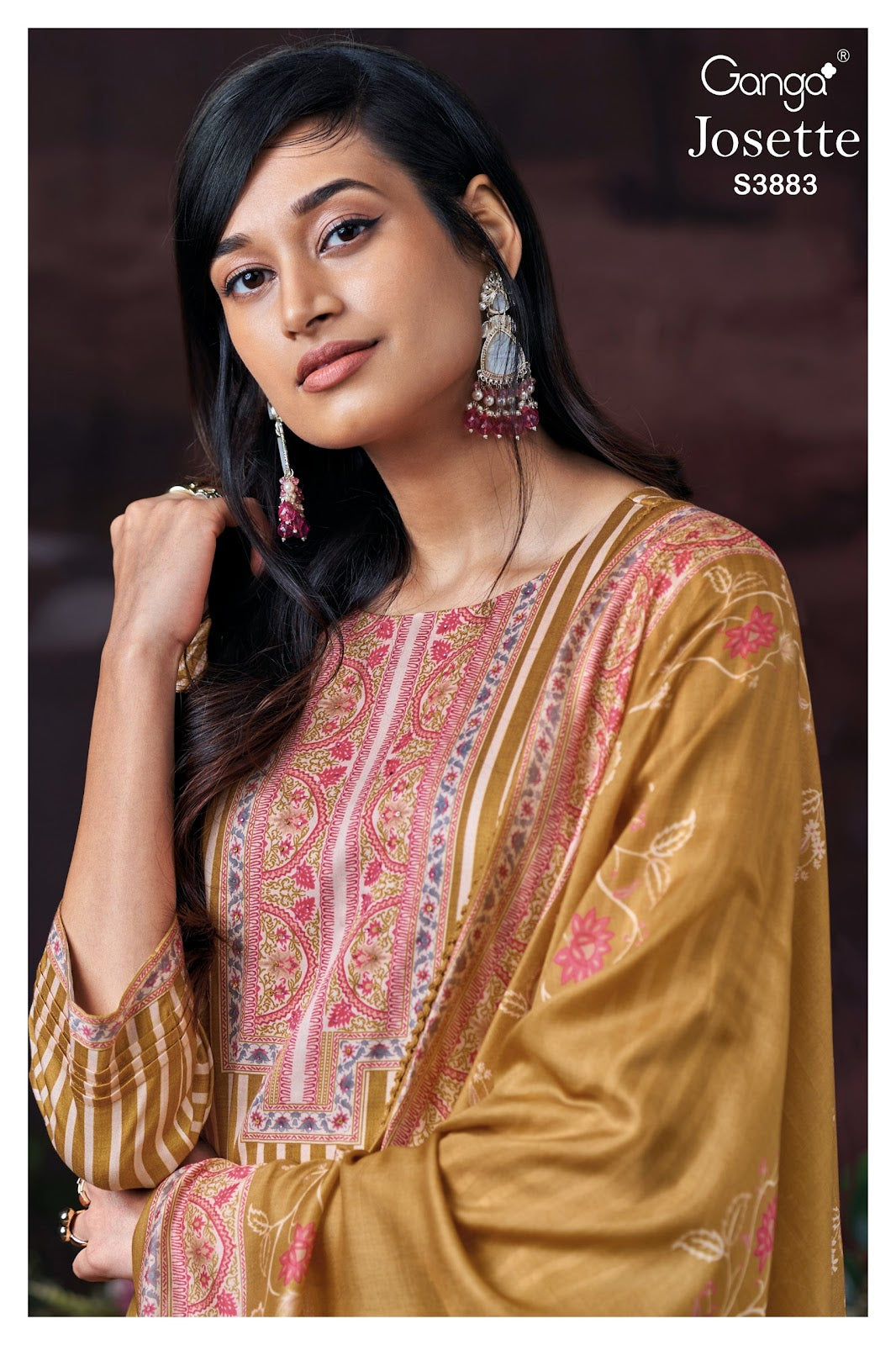 Josette 3883 Ganga Premium Cotton Plazzo Style Suits Exporter India