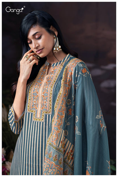 Josette 3883 Ganga Premium Cotton Plazzo Style Suits Exporter India