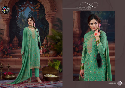 Joshika Four Dots Organza Pant Style Suits Supplier Gujarat