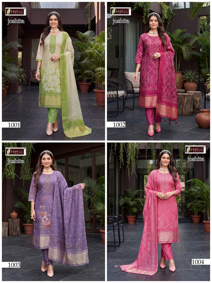 Joshita Hetvi Silk Readymade Pant Style Suits Exporter