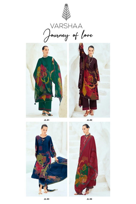 Journey Of Love Varshaa Viscose Muslin Pant Style Suits Manufacturer India