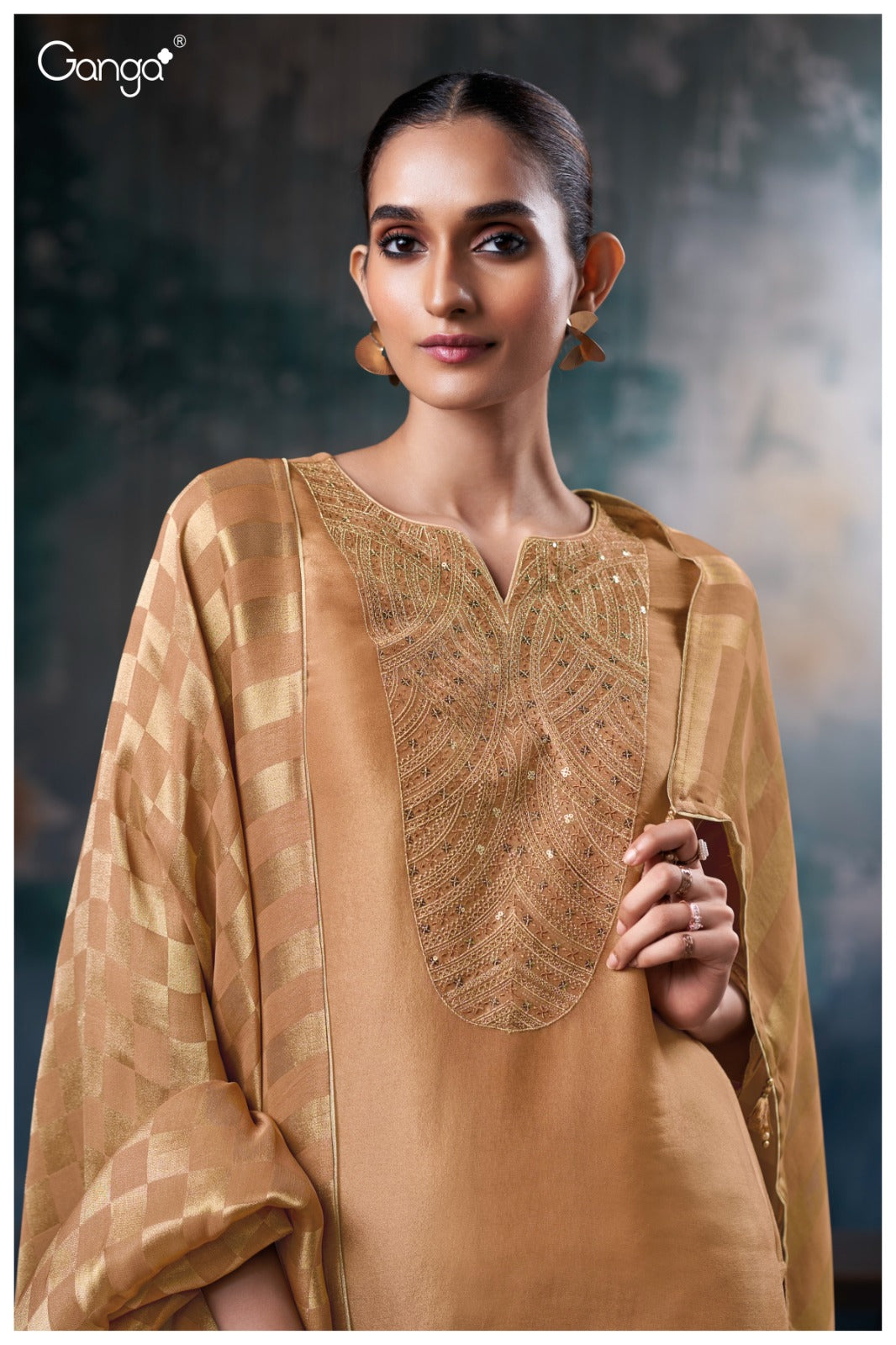 Jovina 3742 Ganga Premium Bemberg Plazzo Style Suits Supplier Gujarat