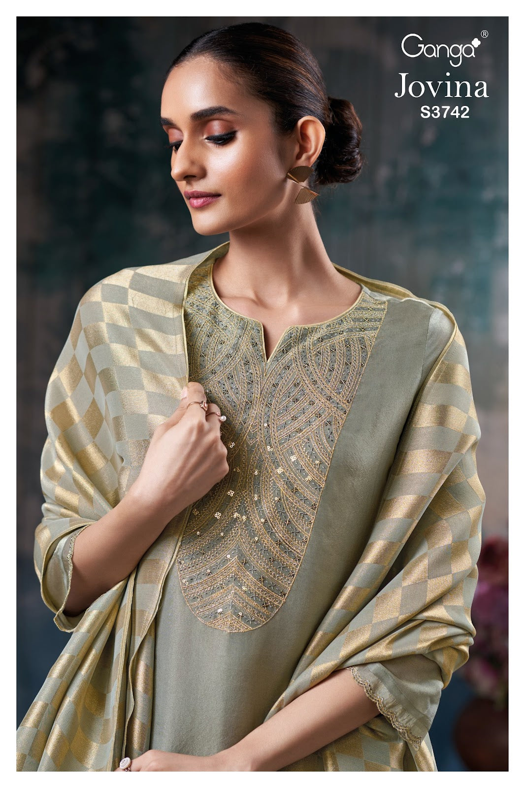 Jovina 3742 Ganga Premium Bemberg Plazzo Style Suits Supplier Gujarat