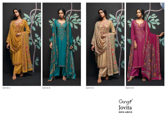 Jovita-2519 Ganga Premium Cotton Plazzo Style Suits